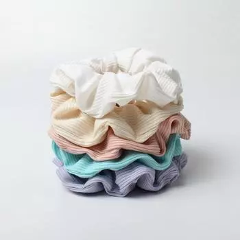 5 шт. Резинок-скранчи для женщин, не оставляющих заломов, Резинки для волос для девочек, Скранчи для всех типов и текстур волос, Идеальны для дня или ночи