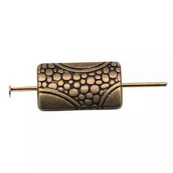 5 шт. резные прямоугольные проставки с маленькими отверстиями, бусины, подвески, аксессуары, античная бронза, цвет 15X9X3 мм