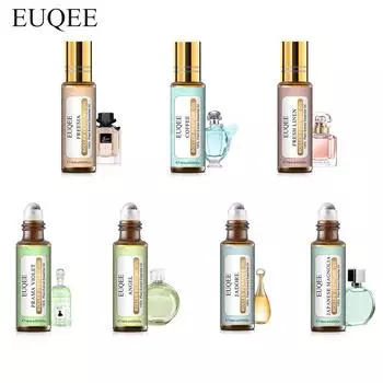 5 шт. роликовое парфюмерное масло EUQEE для увлажнителя, аромат D-Jadore Angle, фрезия, кокос и ваниль, цветочное эфирное масло для диффузора, духи «сделай сам» 5pcs-Coffee