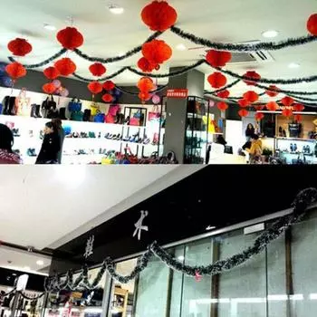 5 шт. Рождественская мишура, елочное украшение, рождественская гирлянда 2 м (6,5 футов) новый