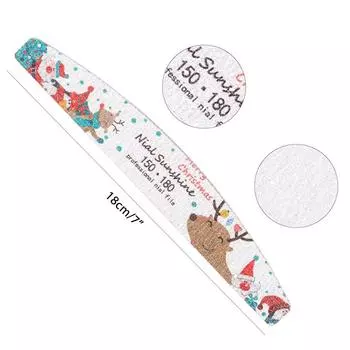 5 шт. Рождественская пилка для ногтей, пилка для ногтей, многозернистый блок для полировки ногтей, маникюрные пилки, средство для снятия гель-лака