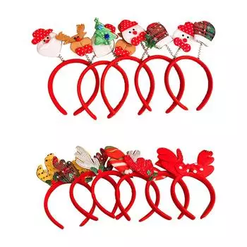 5 шт. рождественская повязка на голову из мягкого хлопка и нержавеющей стали в виде рогов оленя, рождественская часть Санта-Клауса Father Christmas