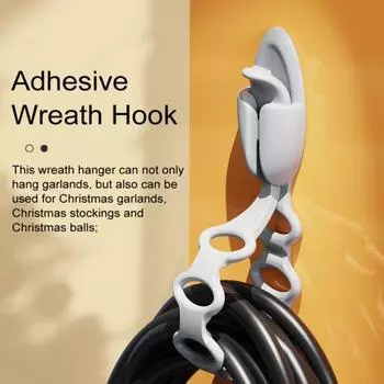 5 шт. рождественские гирлянды, крючки для гирлянд, вешалка, держатель для чулок, многоразовые силиконовые стяжки для каминных лестниц, перил, выдерживают до 6,6 фунтов чистый