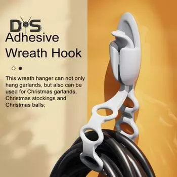 5 шт. рождественские гирлянды, крючки для гирлянд, вешалка, держатель для чулок, многоразовые силиконовые стяжки для каминных лестниц, перил, выдерживают до 6,6 фунтов чистый