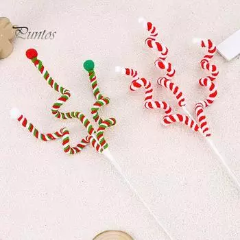 5 шт. рождественские конфеты, фигурные искусственные конфеты, многофункциональные рождественские елочные палочки для поделок своими руками, рождественский венок A