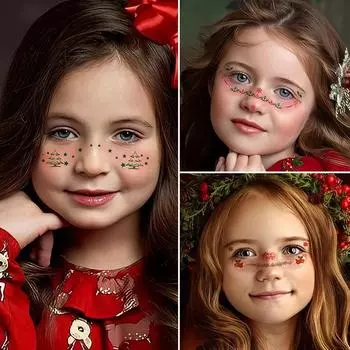 5 шт. рождественские мультяшные временные татуировки-наклейки долговечные и водонепроницаемые поддельные татуировки для вечеринок на лице и теле A19