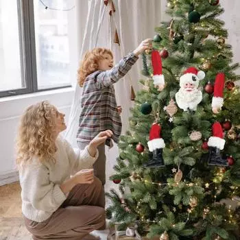 5 шт. Рождественские украшения из мультфильма Санта-Клаус, снеговик, олень, набор для украшения елки C