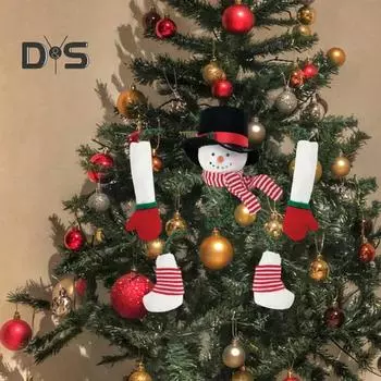 5 шт. Рождественские украшения из мультфильма Санта-Клаус, снеговик, олень, набор для украшения рождественской елки для праздничного домашнего декора A