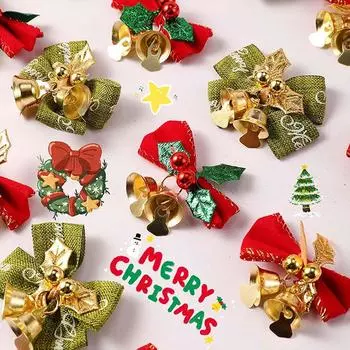 5 шт. рождественский бант-колокольчик для украшения дерева своими руками Xmax подвеска рождественские украшения для домашнего праздничного подарка 03