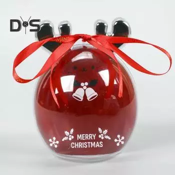 5 шт. рождественский держатель для конфет прозрачная коробка для конфет в виде рогов рождественское украшение акриловый пузырь Бобо шар держатель для закусок для рождественского декора красный
