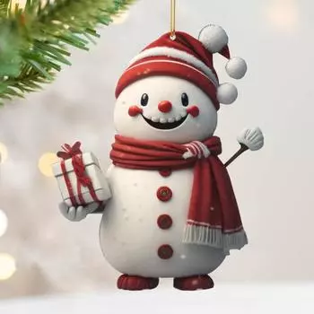 5 шт. Рождественский кулон Санта-Клаус Снеговик Рождественская елка Украшение Акриловые Мультяшные подвесные украшения