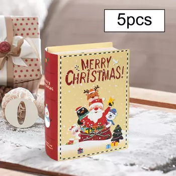 5 шт. Рождественский подарочный пакет, пакеты для сладостей, бумажные подарочные упаковочные пакеты, хозяйственные сумки