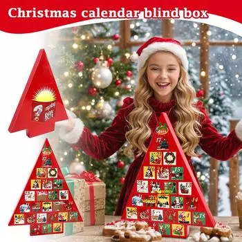 5 шт. Рождественский праздничный календарь обратного отсчета Подарочная коробка Сюрприз Рождественская слепая елочная коробка One Size