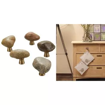 5 шт. Ручка для комода из булыжника, ручка для кухонного шкафа, ручка для шкафа, простая ручка для ящика, элегантная мебельная фурнитура