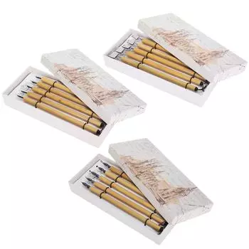 5 шт. ручка для рисования манга каллиграфия в коробке винтажный бамбуковый набор для рисования школьные принадлежности Flat Nib