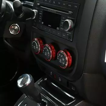5 шт. ручка кондиционера автомобиля кнопка крышка переключатель отделка для Jeep Wrangler JK JKU 2011-2018 Compass 2010-2015 Patriot 2011-2015