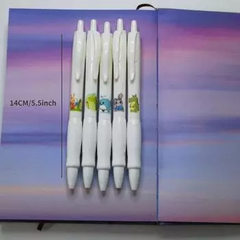 5 шт., ручка с милым маленьким животным, ручка для письма, ручка для подписи, учебные принадлежности, принадлежности для студентов, ручка для письма, черные чернила 5pcs