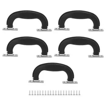 5 шт. Ручки для багажа в винтажном стиле Прочный прочный пластик Эргономичный дизайн Широкое применение чёрный