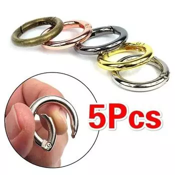 5 шт. рюкзак для кемпинга, карабин, крючок, походная круглая пряжка, 28 мм, защелкивающиеся зажимы, брелок для ключей 5Pcs бронзовый