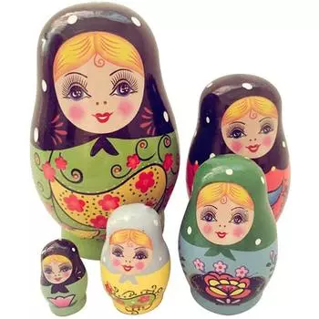 5 шт. русские матрешки традиционные деревянные расписные игрушки ручной работы кукла подарочная игрушка Colorful 3
