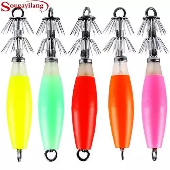 5 шт., рыболовная приманка, кальмар, каракатица, рукав, джиг-приманка, рыболовные приманки, приманки для морской рыбалки на открытом воздухе, рыболовные снасти 5pcs