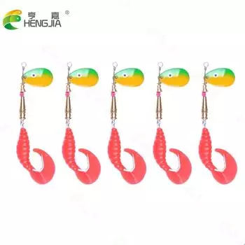 5 шт. рыболовная приманка-спиннер для окуня 10,5 см-7,3 г-с мягкими крючками для приманок Peche Jig Anzuelos isca Pesca