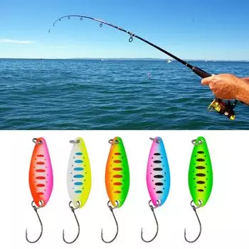 5 шт. рыболовные блесны приманки жесткие приманки блесна одинарный крючок мини рыболовные джиги блесна для окуня гольца краппи