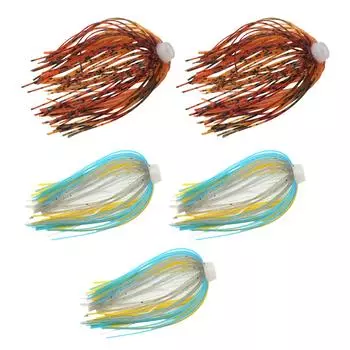5 шт. Рыболовные джиг-приманки Спиннербейт Юбка 88 прядей Силиконовые джиг-юбки Мягкие юбки-зонтики Рыболовные приманки Аксессуары S3