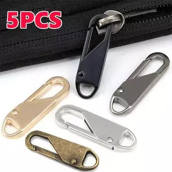5 шт. съемная головка молнии универсальный съемник молнии мгновенный набор для ремонта молнии для слайдера молнии DIY швейные наборы для рукоделия молнии 5pcs чёрный