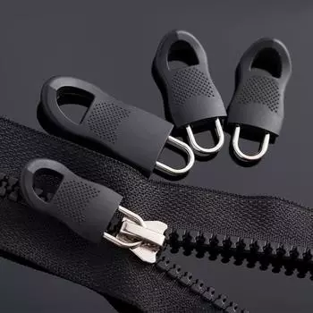 5 шт., съемная пряжка-молния, универсальная школьная сумка для багажа, пальто, 5 шт. чёрный