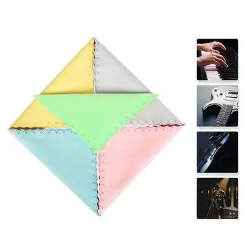5 шт. салфетки для полировки струнных инструментов для гитары, скрипки, духовых инструментов, салфетки для чистки, мягкие салфетки из микрофибры