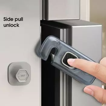 5 шт., самоклеящийся замок для холодильника, дверной замок для морозильника, детский замок для шкафа, детский замок безопасности серый