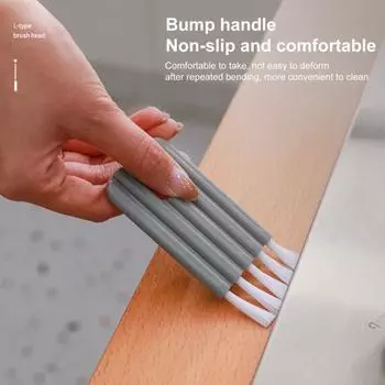 5 шт., щетка для чистки крышки чашки, многофункциональная изогнутая ручка, портативная изоляционная щетка для очистки крышки зазора, инструмент для дома белый