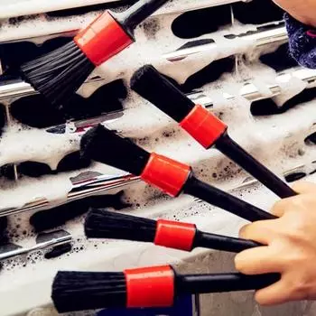 5 шт., щетка для мойки автомобиля, небольшие автомобильные инструменты для чистки салона, щетка для чистки воздуховыпускного отверстия кондиционера, щетка для автомобильного колеса