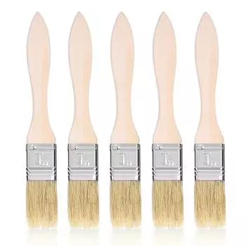 5 шт., щетка для полива маслом для гриля и барбекю на открытом воздухе, деревянная ручка, аксессуар