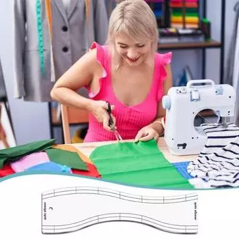 5 шт. шаблоны для квилтинга, трафареты для свободного движения, набор волнистых акриловых линеек, длинные прозрачные прецизионные инструменты для машинного квилтинга, сращивания пэчворка Sets