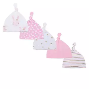 5 шт., шапки унисекс для новорожденных, хлопковые мягкие эластичные шапочки для новорожденных, аксессуары для чепчика для младенцев