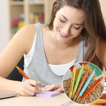 5 шт. шариковых ручек с гладким письмом, дизайном, цветными металлическими ручками для заметок, списков, заметок 5pcs