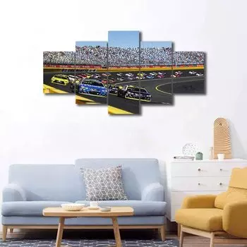5 шт. Шарлотта Гостиная Янкиз Мотор Спидвей Дом Трек Гонок F1 Картины Холст Стены Искусства HD Печать Домашний Декор Современный 20x35 20x45 20x55cm