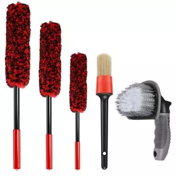 5 шт. Щетка для обода колеса автомобиля, гибкая щетка для чистки колес, набор щеток для ухода за автомобилем, инструмент для чистки шин мотоцикла