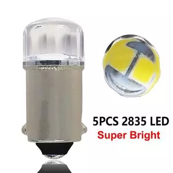5 шт. сигнальная лампа BA9S светодиодная T4W 2835 чип для автомобильных фонарей на крыше, зеркал, подсветки номерного знака 6000K 12V белые синие светодиодные фонари