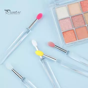 5 шт., силиконовая кисть для дизайна ногтей, безворсовый зеркальный аппликатор для пудры, многофункциональный аппликатор для макияжа, кисть для губной помады, теней для век, блесток, профессиональный разноцветный