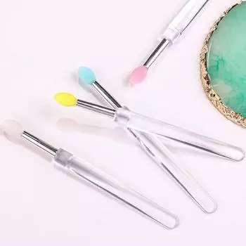 5 шт., силиконовая кисть для дизайна ногтей, безворсовый зеркальный аппликатор для пудры, многофункциональный аппликатор для макияжа, кисть для губной помады, теней для век, блесток, профессиональный разноцветный