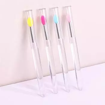 5 шт., силиконовая кисть для дизайна ногтей, безворсовый зеркальный аппликатор для пудры, многофункциональный аппликатор для макияжа, кисть для губной помады, теней для век, блесток, профессиональный чистый