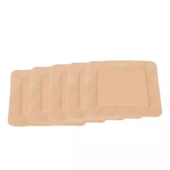 5 шт. силиконовая пенная повязка водонепроницаемая раневая повязка с каймой для пролежней 3,9 х 3,9 дюйма