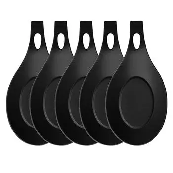 5 шт. Силиконовая подставка для ложки, термостойкая, для кухонной утвари, лопатки, половники