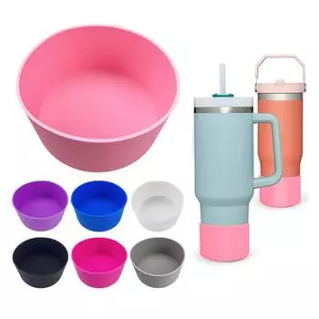 5 шт., силиконовые ботинки для бутылки с водой, противоскользящие, шумопоглощающие, устойчивые к царапинам, для путешествий, стакан на 12–40 унций, нижняя защитная крышка, аксессуары для стакана L