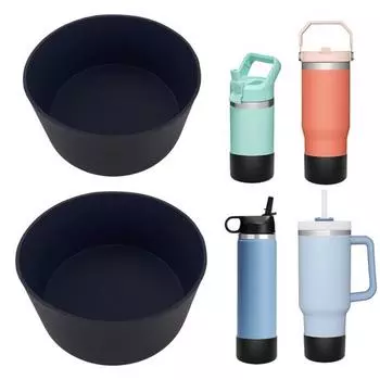 5 шт., силиконовые ботинки для бутылки с водой, противоскользящие, шумопоглощающие, устойчивые к царапинам, для путешествий, стакан на 12–40 унций, нижняя защитная крышка, аксессуары для стакана L