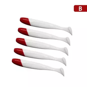 5 шт. силиконовые искусственные черви мягкие приманки воблеры окунь карп летающая рыболовная приманка 5.5cm