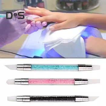 5 шт., силиконовые кисти для дизайна ногтей, кисти для дизайна ногтей с двойным наконечником, эргономичная гелевая кисть для скульптуры, ручка для дизайна ногтей, маникюр широкого применения 1 Set